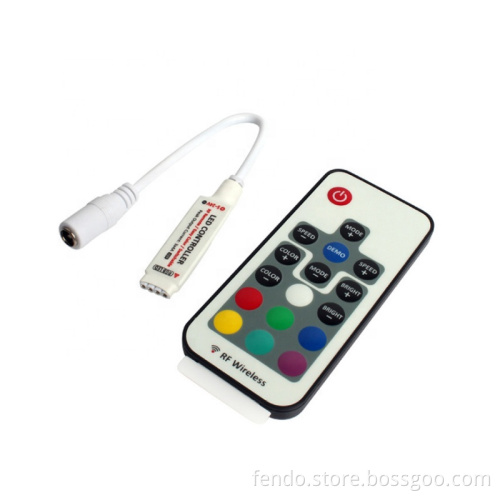 Mini Wireless RGB 17-Key LED RF Controller for Strip Light